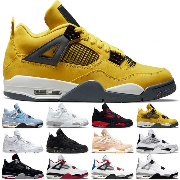 

4s basketball shoes 4 men 4s military black cat red thunder lightning university blue white oreo bred pure money what th mens 5.5-13