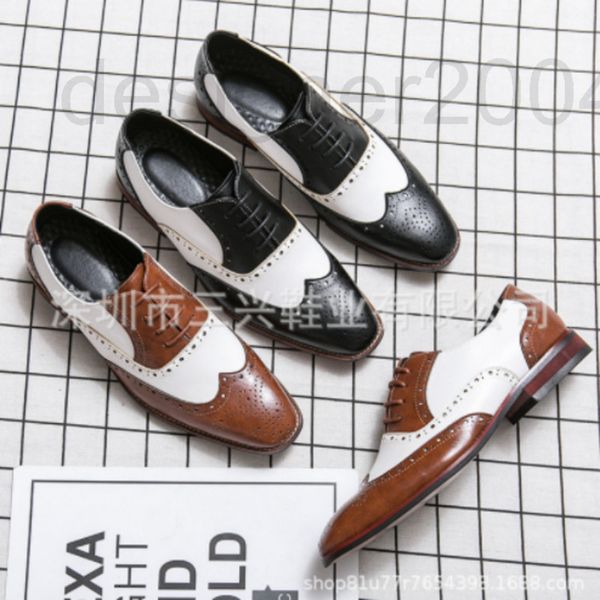

dress shoes designer spring and autumn daily pointed low lace up flat heel color matching casual comfortable fashionable men's single s, Black