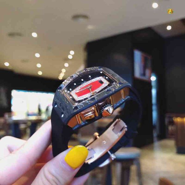 

luxury mens mechanical watch richa milles rm037 fully automatic movement hdrd sapphire mirror rubber watchband watches men brand wristwatch, Slivery;golden