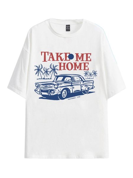 

x creatorimage men car and letter graphic tee j7oc#, White;black