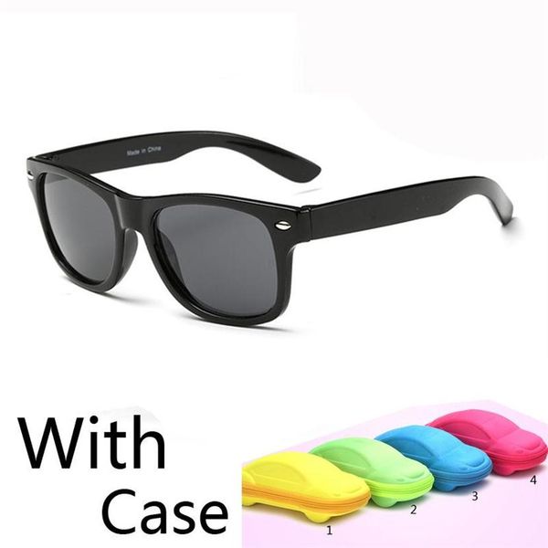 

2020 new classic children baby girls boy kids sunglasses uv protection kids sun goggles uv400 gift with car case eyewear260r, White;black
