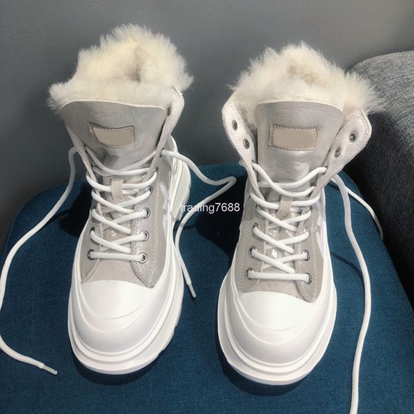 

boots winter fur integrated snow boots women's warm plush thickened antiskid northeast outdoor ski cotton shoes, Black