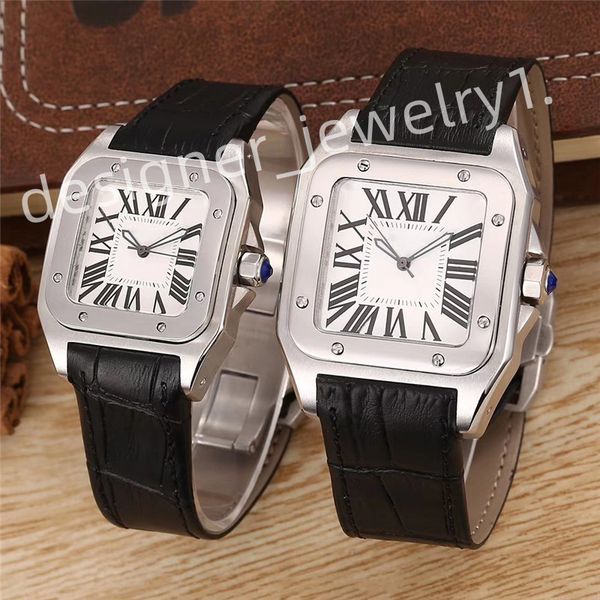 

2022fashion watch 6 quartz strap couple multicolor, Slivery;brown