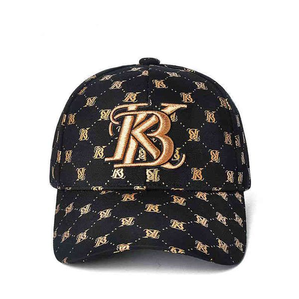 

designer bucket trucker baseball hat kb printed embroidery and wo cap mens version fashion versatile street trendy brand duck tongue hat, Blue;gray