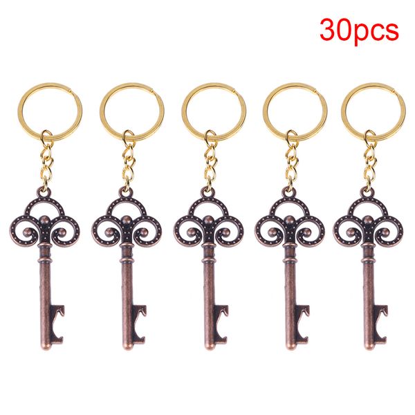 

30pcs portable key shape beer bottle opener vintage retro keychain opener gifts