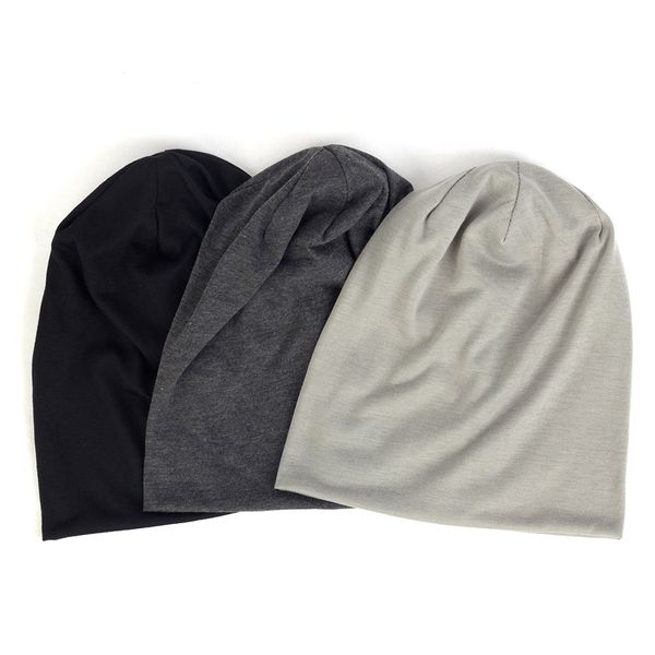 Beanies unissex de poliéster de alta qualidade para homens homens da mola e outono da cor de cor sólida Moda Hip Hop HCS106