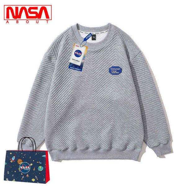 

hoodies sweatshirts designer hoodie nasa co branded men's spring autumn lovers' casual versatile clothes design niche long sleeve, Black