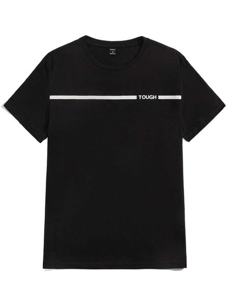 

men letter graphic t-shirt 86ru#, White;black