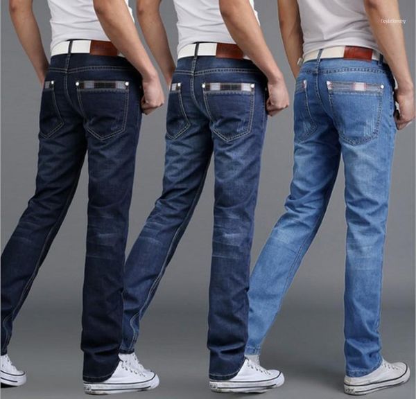 

wholesale-2022 style mens jeans with stretch fashion casual regular men thin breathable denim, Blue