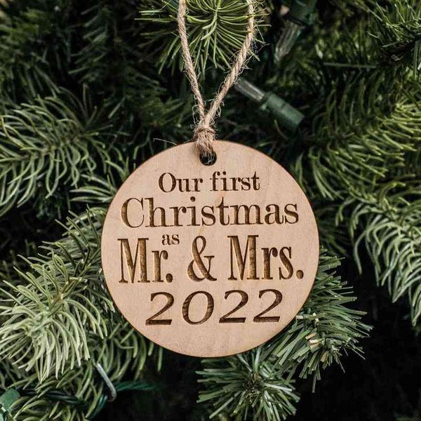 

factory outlet new 2022 wooden christmas gift for our husband and wife