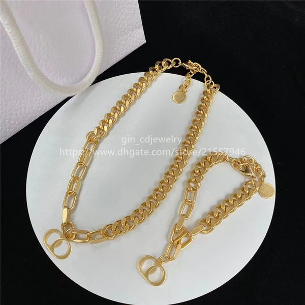 

designer jewelry necklace bracelet 18k gold pure copper material couple wedding birthday gift, Golden;silver