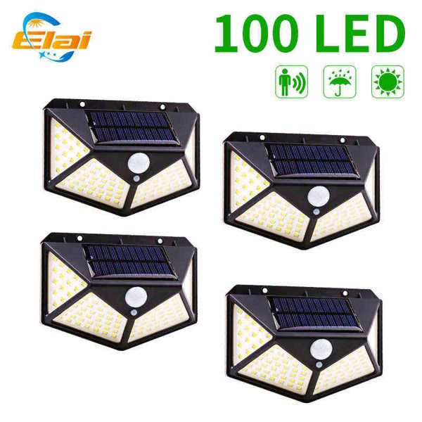 LED Solar Lighting Outdoor PIR -Bewegungssensor Wandlampenmodus Menschliche Sensor Solarlampe für Gartenweg Street Lighting Light J220531