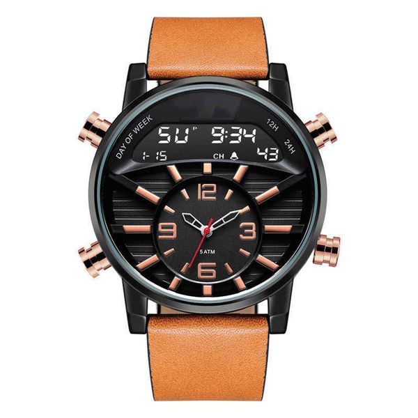 

quartz watches electronic date water resistant stainless steel watch montre de luxe multicolor, Slivery;brown
