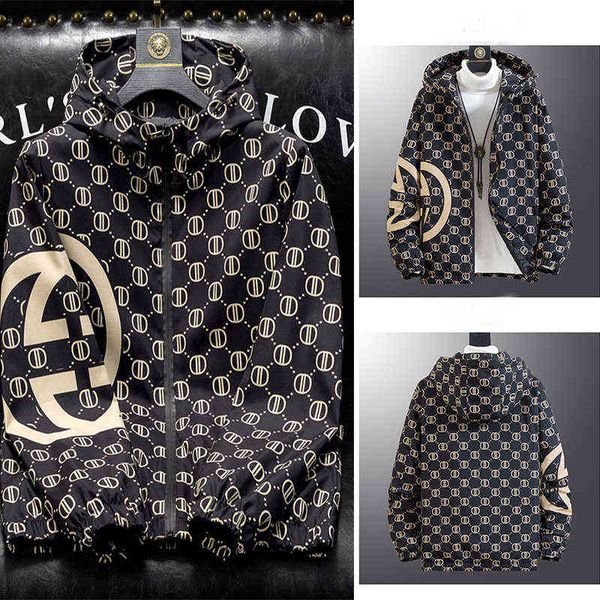 

men's and women's casual hooded jacket full of light luxury style spring and autumn men's thin jacket, Black;brown