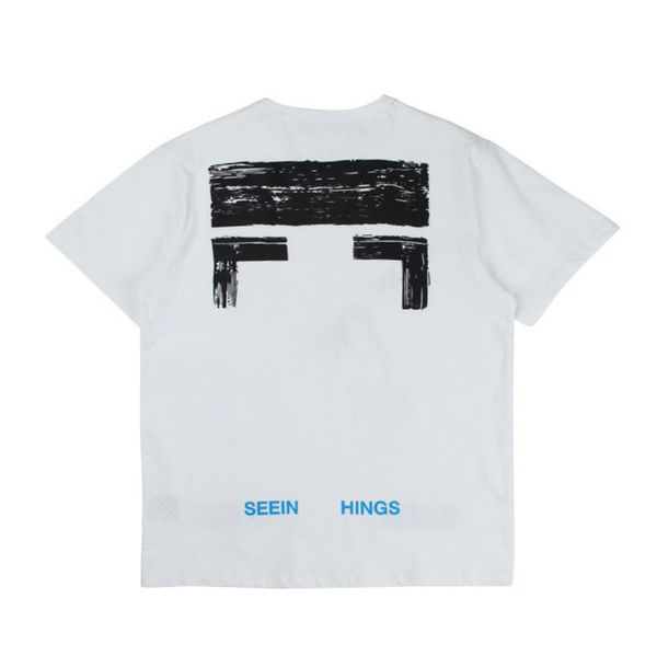 

summer mens loose t shirts fashion tees designers offs brands man women casual t-shirt luxury clothing letter arrow black white tshirts str, White;black