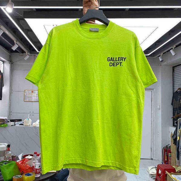 

tshirt 2022 t shirts designer gallerydept front lettered printed slogan loose casual round neck vintage short sleeve, White;black