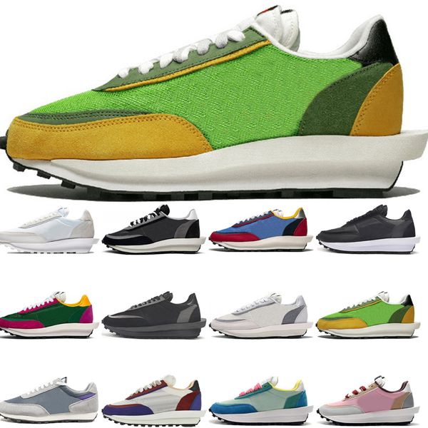 

2022 fashion men women sacai running shoes white nylon black grey varsity blue pine green green gusto outdoor sports sneakers eur 36-45