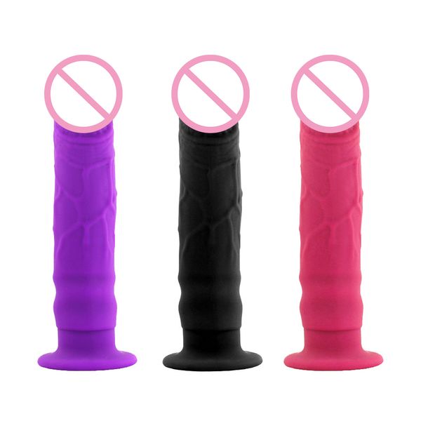Weiche Silikon Dildo Realistische Gefälschte Dick Penis Butt Plug Erwachsene sexy Spielzeug prostata stimulator Für Frau Männer Vagina Anal Massage