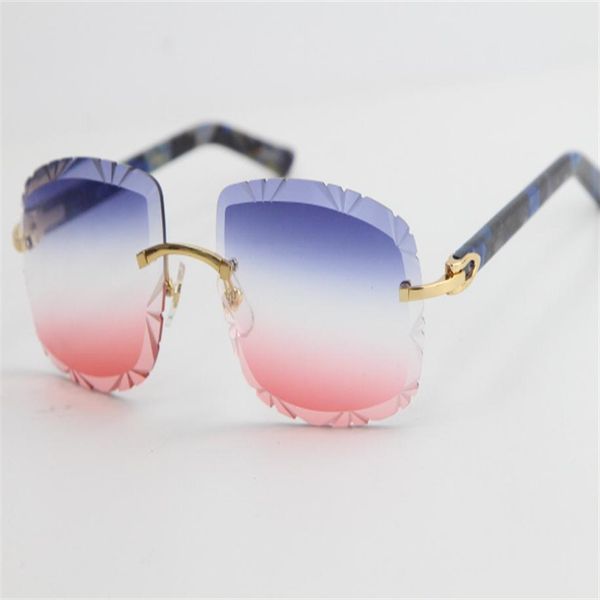 

metal mix blue plank sunglasses 3524012 large square rimless glasses frame eyewear female driving glasses fashion accessories305b, White;black