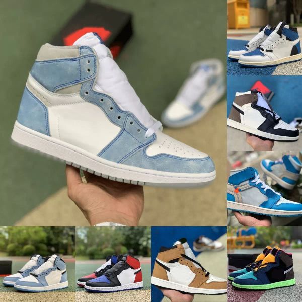 

jumpman 1 1s basketball shoes men women sandals hyper royal fragment turbo green shadow 2.0 bordeaux atmosphere university blue dark mocha d, Black
