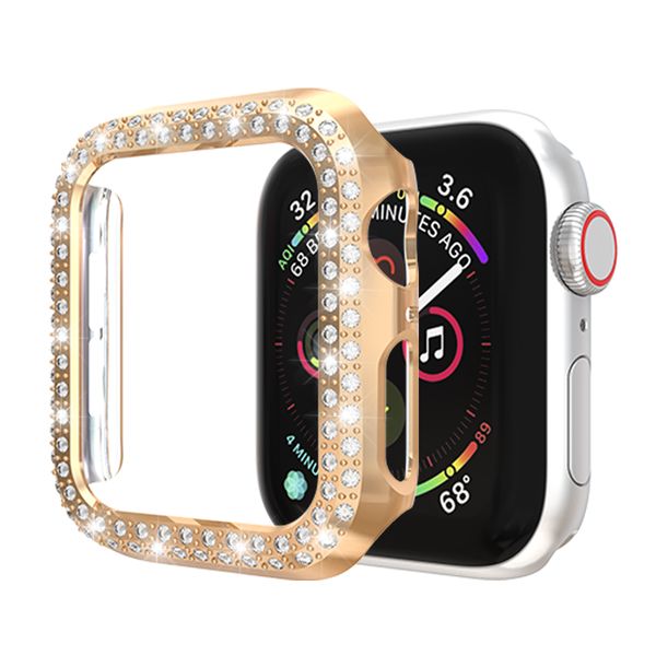 

diamond case for apple watch 7 6/5/4/3/21 pc cover iwatch plating frame bumper cases band 45mm 41mm 44mm 42mm 40mm 38mm smart accessoires