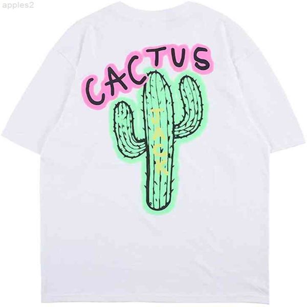 

arnodefrance cactus hip hop rapper t-shirt cotton short shirt, White;black