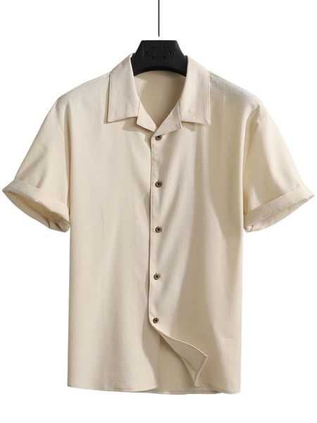 

men solid button up shirt j4h8#, White;black