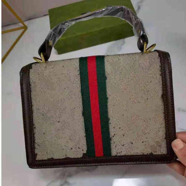 

outlet 2022 new small square bag handbag texture double-layer sling shoulder messenger bag women's bag