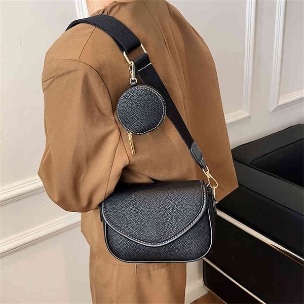 

this year's popular women's autumn fashion solid color messenger versatile ins purses outlet online