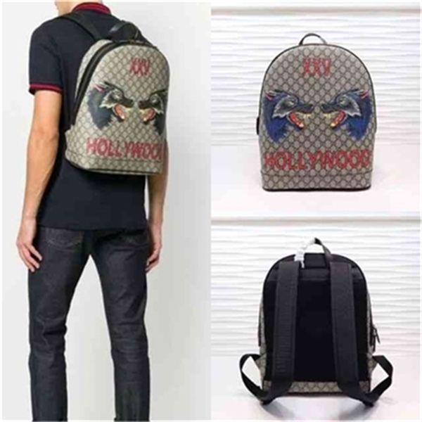 

designers original quality wolf print backpack luxury bags