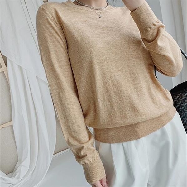

women sweater early autumn embroidery loose round neck long sleeve pullover sweater 201201, White;black