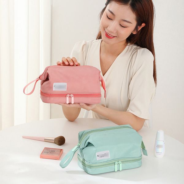 

waterproof polyester cosmetic bags portable washing bag carry-on travel makeup storage makeups necessity wash toiletries bag make up handbag