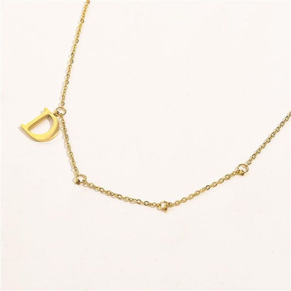

2022 fashion gold necklaces love necklace stainless steel women d letter necklace c1204x299t, Silver