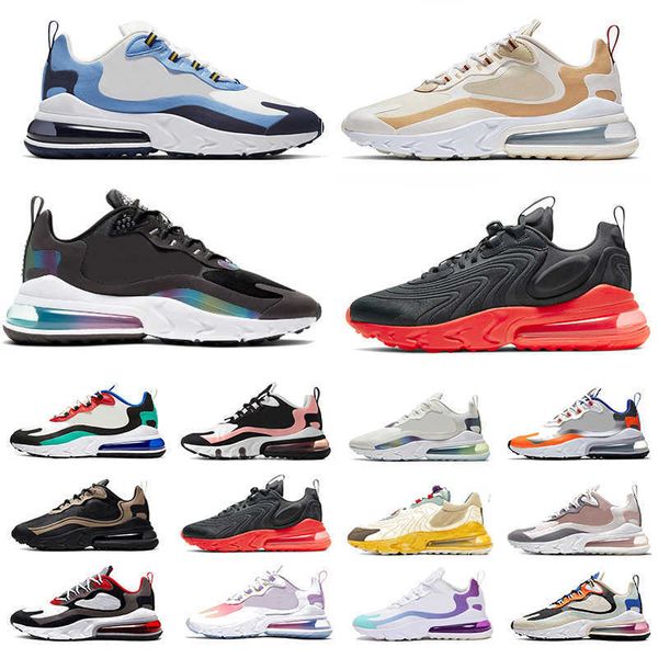 

unc react mens running shoes optical bauhaus blue volt pure platinum bleached coral equestrian men women trainers sports sneakers 36-45, Black