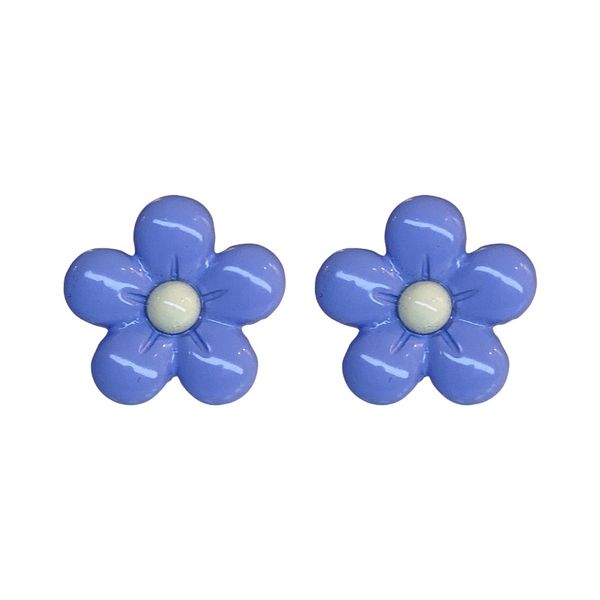 

silver needle drop oil spring flower earrings korean fresh sweet beautiful stud earrings internet celebrity fashionable and versatile earrin, Golden