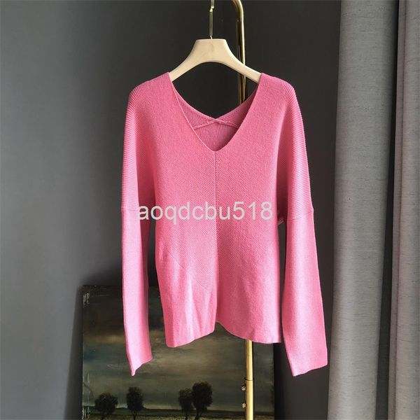 

women's knits & tees versatile retention sweater women's early spring temperament goddess fan pink v-neck pullover sweater europea, White