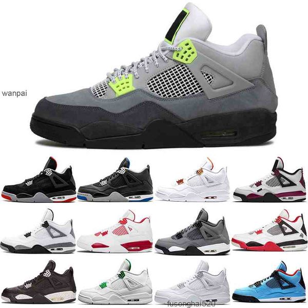 

2022 2021 ing original 4s basketball shoes 4 men black cat university red neon court purple bred alternate motorsport orange metallic cool