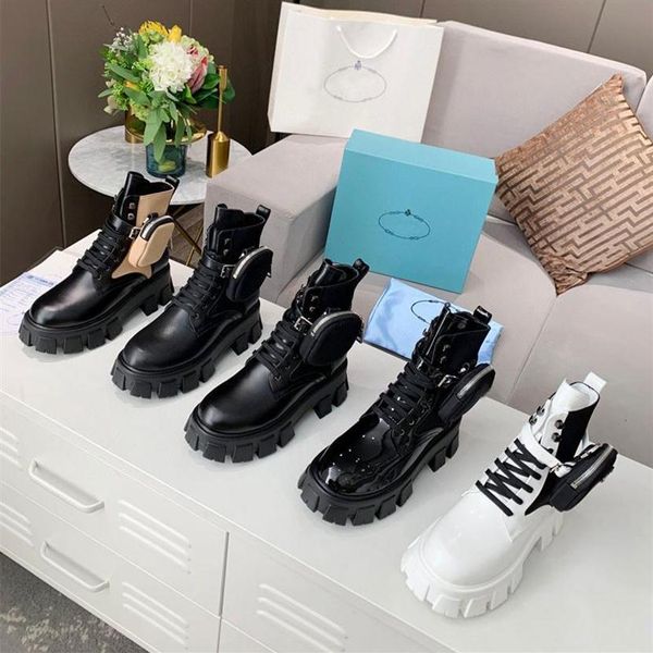 

autumn winter martin boots designer woman thick soled travel lace-up boot 100% soft cowhide lady platform casual shoe leather with314i, Black