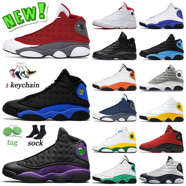 

new arrival jumpman 13s 13 basketball shoes red flint hyper royal court purple history flight gold glitter university blue starfish mens wom, White;red