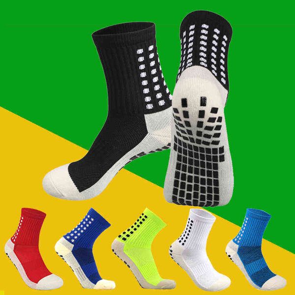

anti-slip breathable football socks men summer running cotton rubber soccer women cycling sports accessorie grip sock, Black