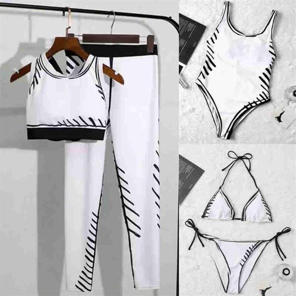 

2022 swimwear bikini beach blue and letter swimsuit women clothing swimsuits summer bikinis beachs271v, White;black