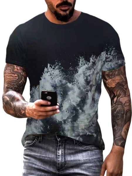 

men tie dye tee m8ol#, White;black