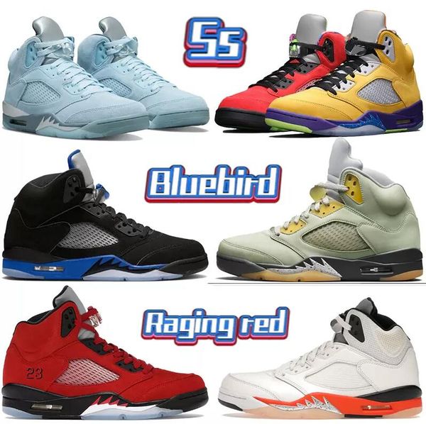 

2022 5 5s men basketball shoes bluebird jade horizon racer blue what the raging red unc anthracite alternate grape quai 54 mens sneakers