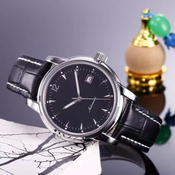 

men's watches automatic mechanical leather waterproof water resistant belt watch hollow business, Slivery;brown
