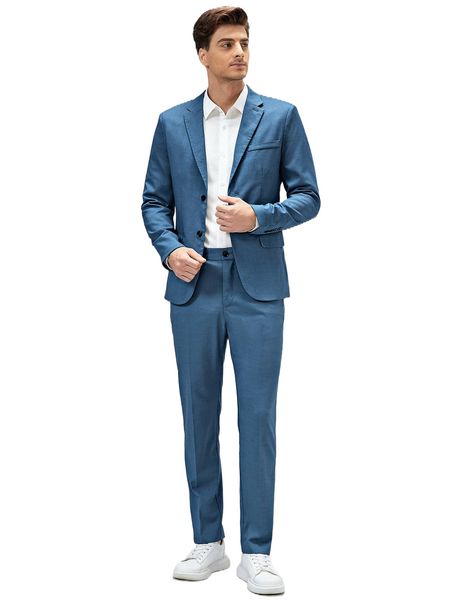 

men lapel collar single breasted blazer 090s#, White;black