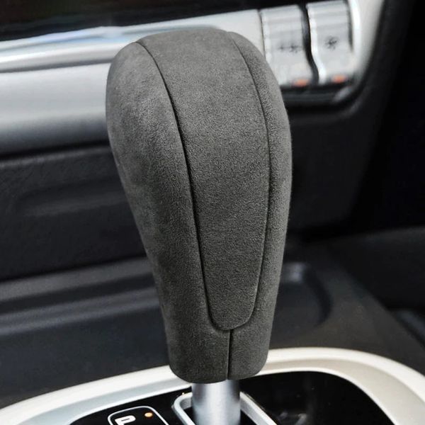 

for porsche cayenne 2004-2009 interior modification trim sueded fur abs gear shift knob decorative cover sticker car accessorie