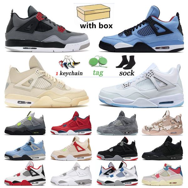 

shoes jumpman 4 4s iv basketball white oreo cactus jack sail black cat infrared bred designer sneakers men women wild things