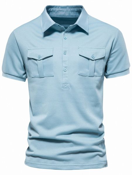 

men flap pocket polo shirt x6kz#, White;black