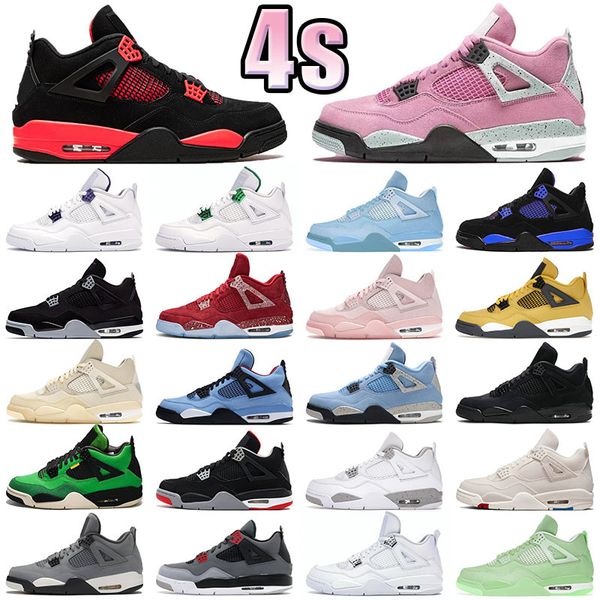 

red thunder 4 jumpman basketball shoes women trainers off sail 4s sneakers oklahoma sooners infrared university pink sports military black