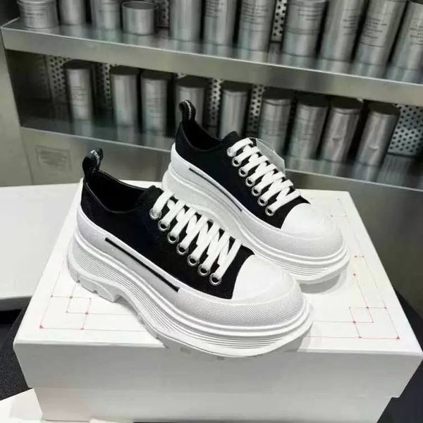 

shoes classic women lady white platform popular canvas leather footwear sneaker rubber soles lace up trainers 35-40